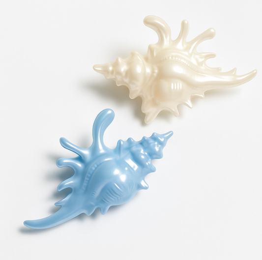 Pearl Seashell 3D Printed Hair Claw – Ocean Aesthetic Statement Clip