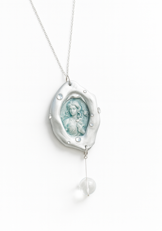 Vintage Handmade Necklace – 3D Printed Neo-Vintage Cameo Pendant