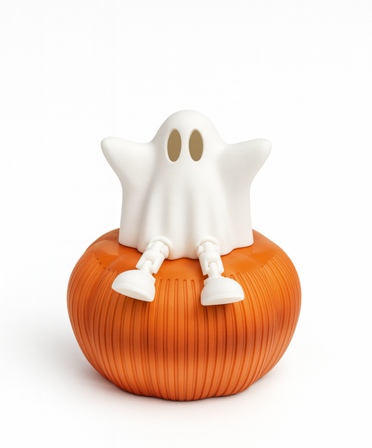3D Printed Ghost on Pumpkin 🎃